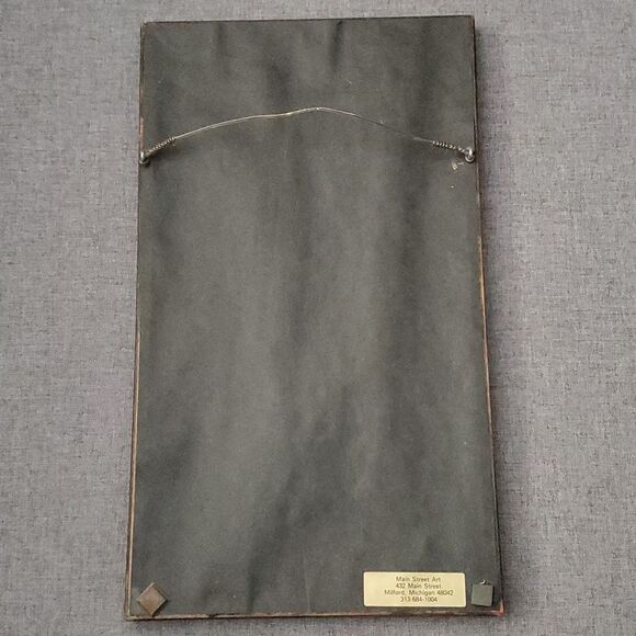 Old Vintage original signed art professionally bordered framed 7-1/4"x12-1/2" - Picture 8 of 12